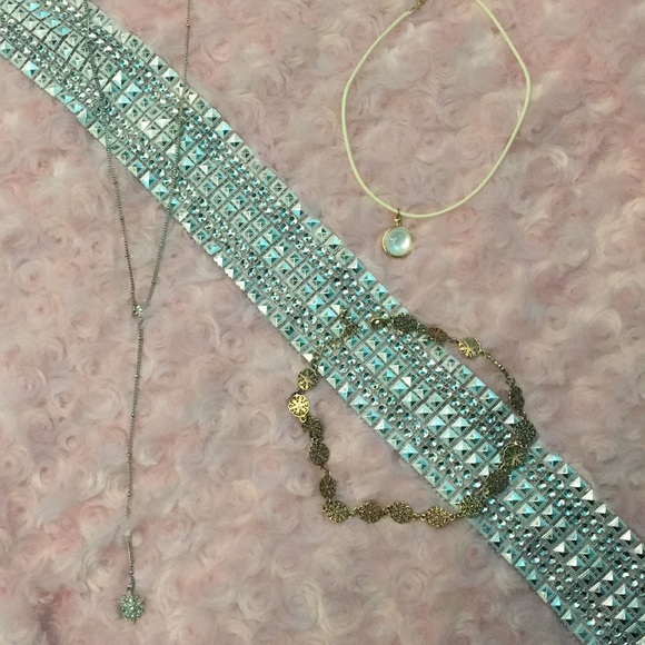 2 CHOKERS 1 NECKLACE BUNDLE